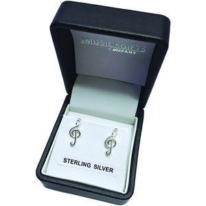 Treble Clef Earrings - Sterling Silver
