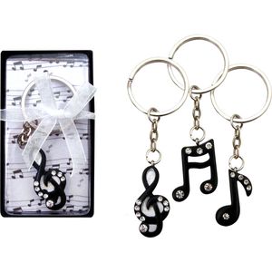 Music Keychain Set with Rhinestones