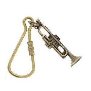 Trumpet Keychain - Polished Brass