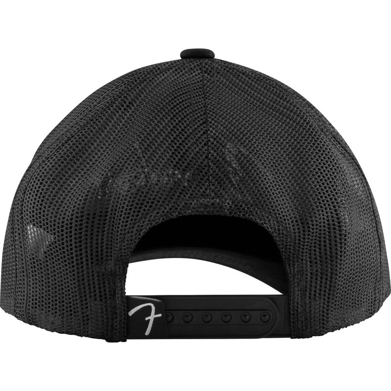 Fender 6 Panel Mesh Back Pick Pocket Hat - Black