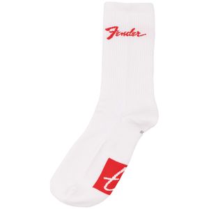 Fender Stompsocks Featuring Toe Tap Technology - Large, White