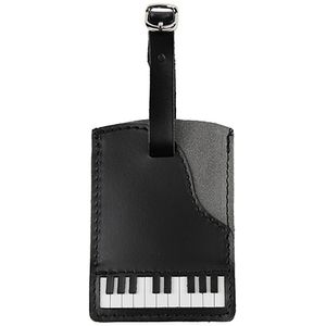 Piano Leather/Suede Luggage Tag