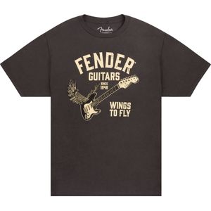 Fender Wings To Fly T-Shirt - Large, Vintage Black