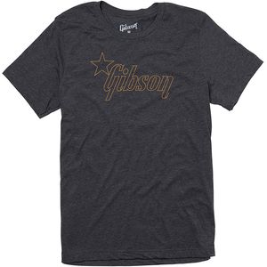 Gibson Star Logo T-Shirt - Charcoal, Medium