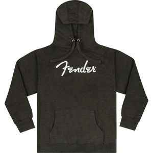 Fender Spaghetti Logo Hoodie - Large, Heather Gray