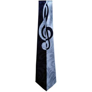 G-Clef Tie - Black/Blue