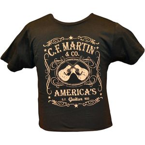 Martin Dual Guitar T-Shirt - Black, Large
