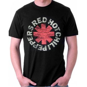 Red Hot Chili Peppers Distressed Asterik T-Shirt - Men's Large