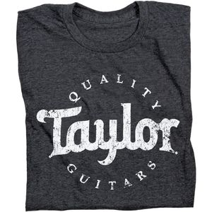 Taylor Aged Logo T-Shirt - Black, Men's Large