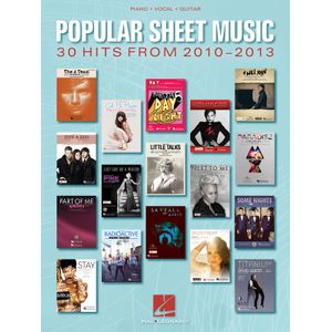 Popular Sheet Music - 30 Hits from 2010-2013, Book for Piano/Vocal/Guitar