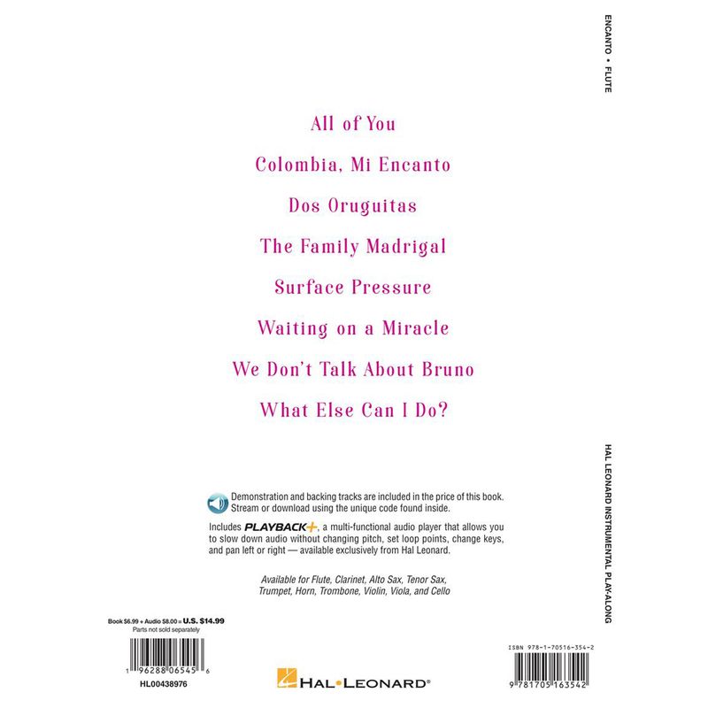 Encanto Music from the Motion Picture Flute Cosmo Music