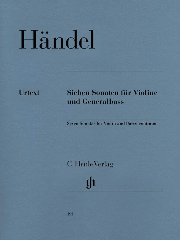Music Violin Handel 7 Sonatas for Violin & Basso Continuo - Cosmo Music
