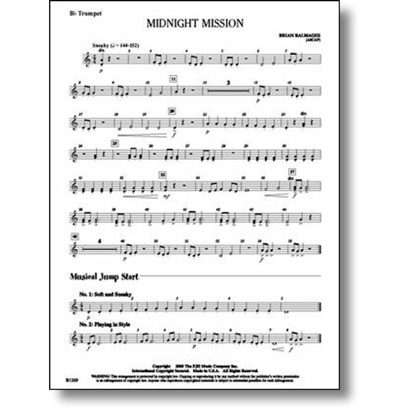 Midnight Mission - Score & Parts, Grade 0.5