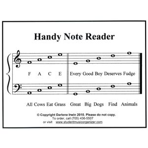 Note Reading Cards (Small, 5 pack)