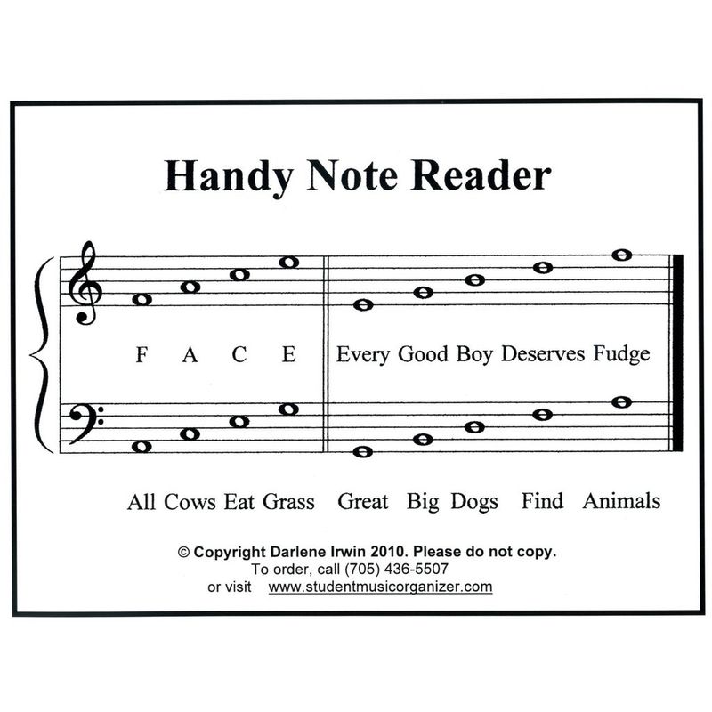 Note Reading Cards (Small, 5 pack)