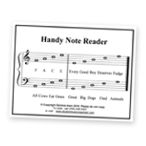 Note Reading Card (1 Large Double-Sided Card)