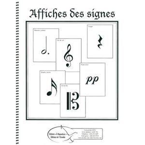 Music Affiches des signes (reproducible, French resource)