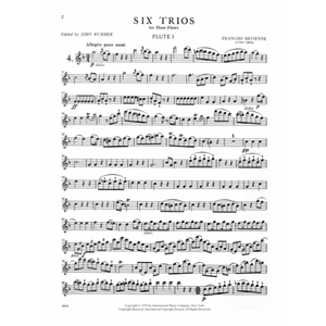 Six Trios,(Devienne) Vol.2 - Flute Trio