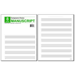 Manuscript 8 Stave - 3 Hole Punched Pad