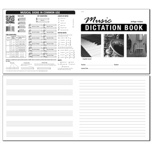 Mayfair Music Dictation Manuscript Book (6-Stave, 20-Line, 48 Page)