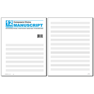 Manuscript 12 Stave - 3 Hole Punched Pad