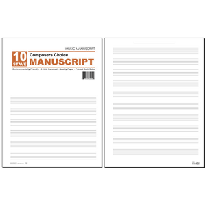 10 Stave Manuscript - 3 Hole Punched Pad