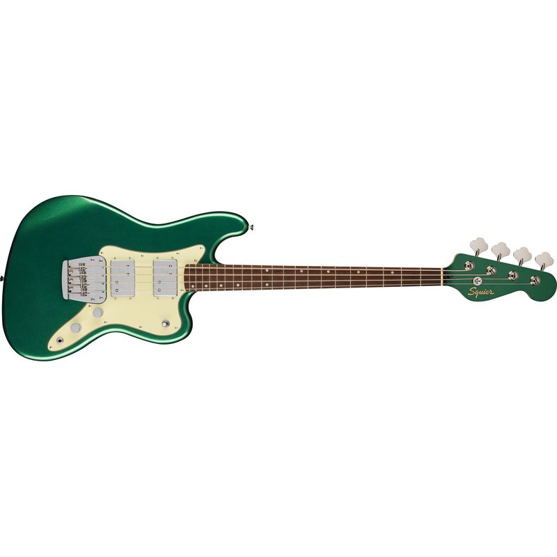 Squier Paranormal Rascal HH Bass Guitar - Sherwood Green - Cosmo Music