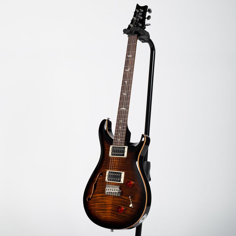 PRS SE Custom 22 Semi-Hollow Electric Guitar - Black Gold Burst