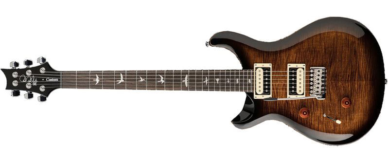 PRS SE Custom 24 Electric Guitar - Black Gold Sunburst, Left