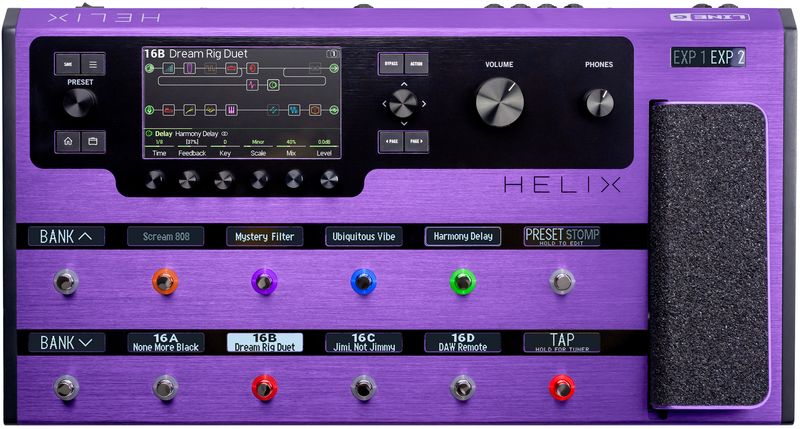 Line 6 Helix Floor Flagship Amp & Effects Processor - Limited Edition Purple