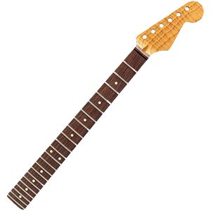 Allparts Select Licensed by Fender AAA+ Roasted Flame Maple Ultra-MOD Replacement Neck for Stratocaster - Rosewood, Unfinished