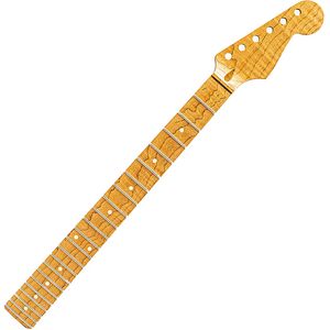 Allparts Select Licensed by Fender AAA+ Roasted Flame Maple Ultra-MOD Replacement Neck for Stratocaster - Maple, Unfinished