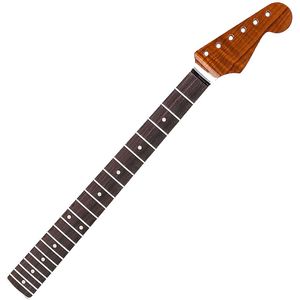 Allparts Select Licensed by Fender AAA+ Roasted Flame Maple VIN-MOD Deluxe Replacement Neck for Stratocaster - Bound Fingerboard, Nitro