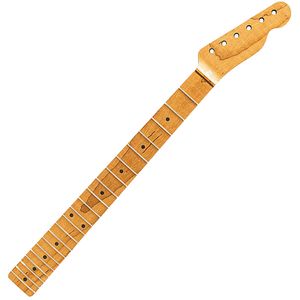 Allparts Select Licensed by Fender AAA+ Roasted Flame Maple VIN-MOD Replacement Neck for Telecaster - Soft V Shape, Unfinished