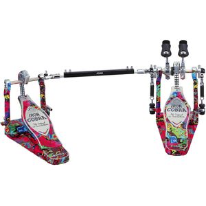 Tama 50th Limited Iron Cobra Power Glide Double Bass Drum Pedal - Marble Psychedelic Rainbow