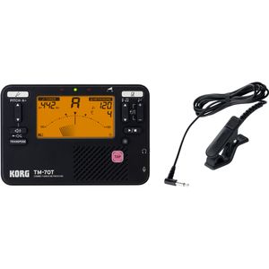 Korg TM-70C Tuner Metronome and Contact Mic - Black