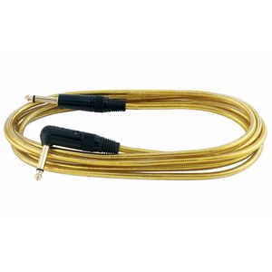 RockCable by Warwick Instrument Cable - Angled / Straight TS, 19.7', Gold