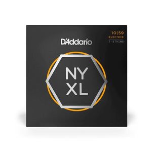 D'Addario NYXL1059 Nickel Wound 7 String Electric Guitar Strings - Regular Light - 10-59