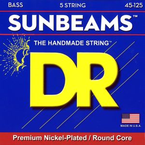 DR Strings NMR5-45 Sunbeam 5-String Bass Strings - Medium, 45-125