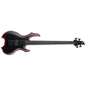 ESP LTD FL-4 Guitar Bass - Black Red Burst Satin