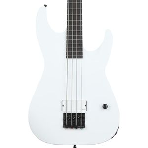 ESP LTD M-4 Arctic Metal Bass Guitar - Snow White Satin