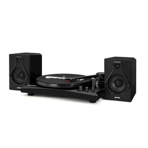 Gemini TT-900BB Bluetooth Turntable, with Speakers, Black