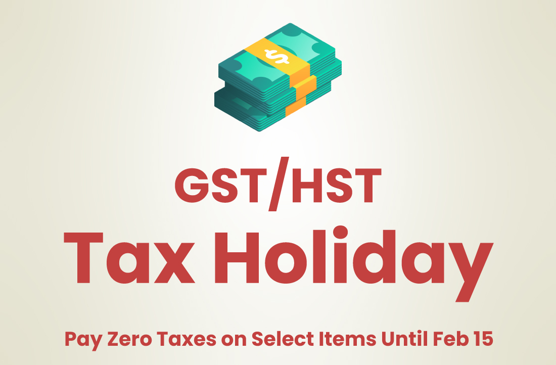 GST/HST Tax Holiday Items at Cosmo Music