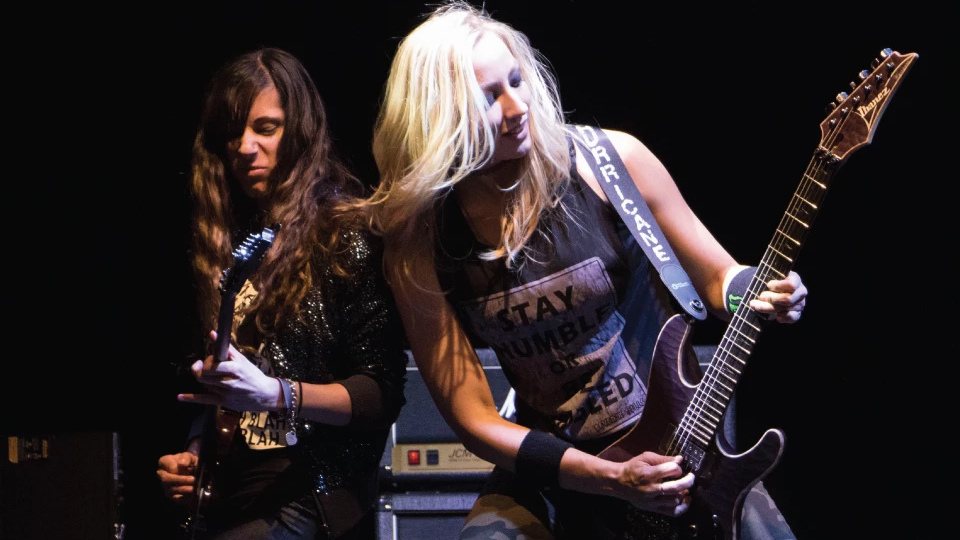 Nita Strauss and Nili Brosh at CosmoFEST, Cosmo Music