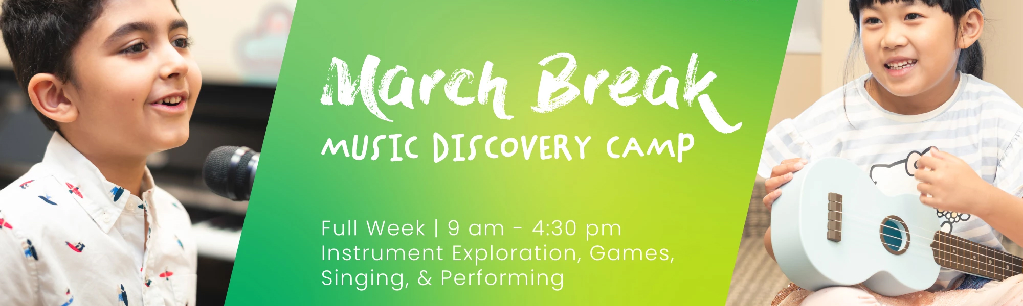 March Break Music Discover Camp - Full Week - Instrument Exploration, Games, Singing, & Performing| Cosmo School of Music, Richmond Hill