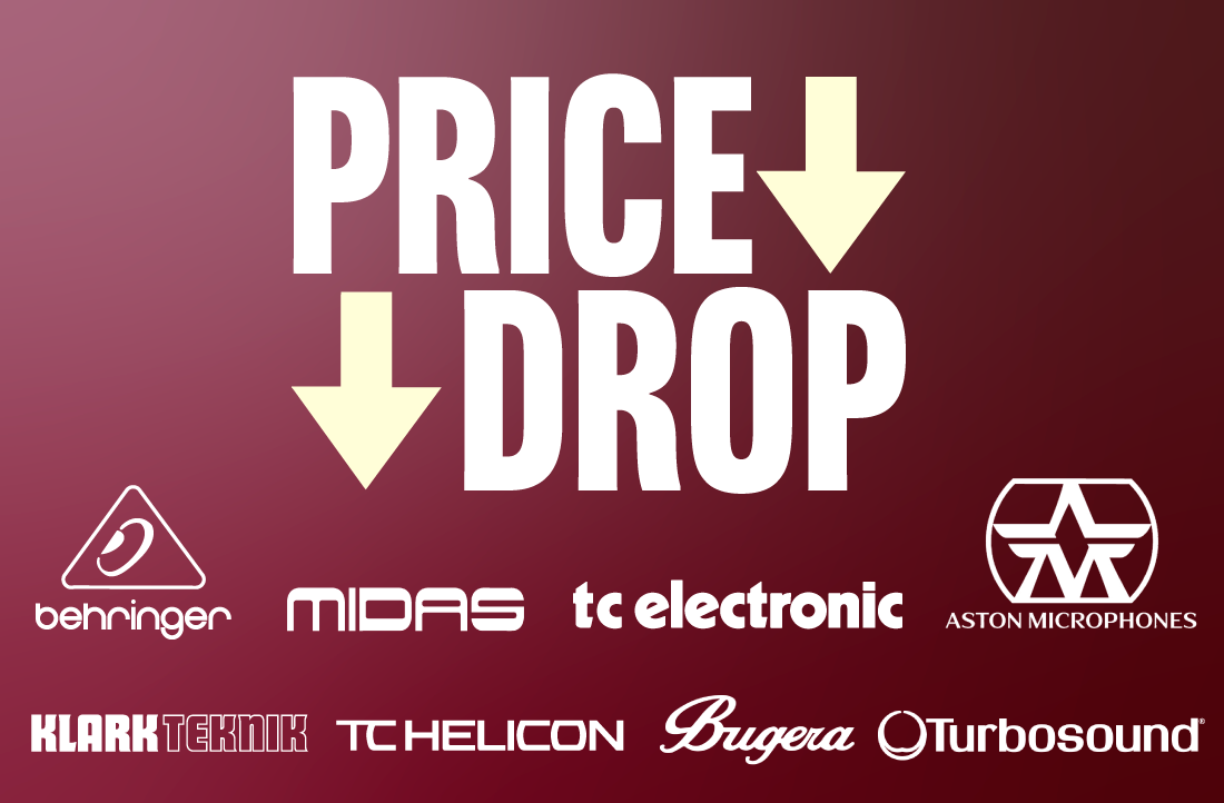 Cosmo Music Price Drop: Behringer, TC Electronic, Klark Teknik, Turbosound, TC Helicon, Aston Microphones, Bugera, Midas