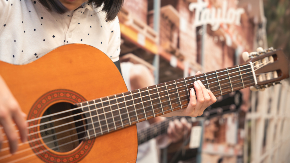 Guitar Student at the Cosmo School of Music