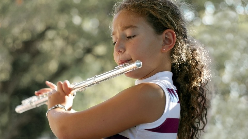 Flute Student at the Cosmo School of Music