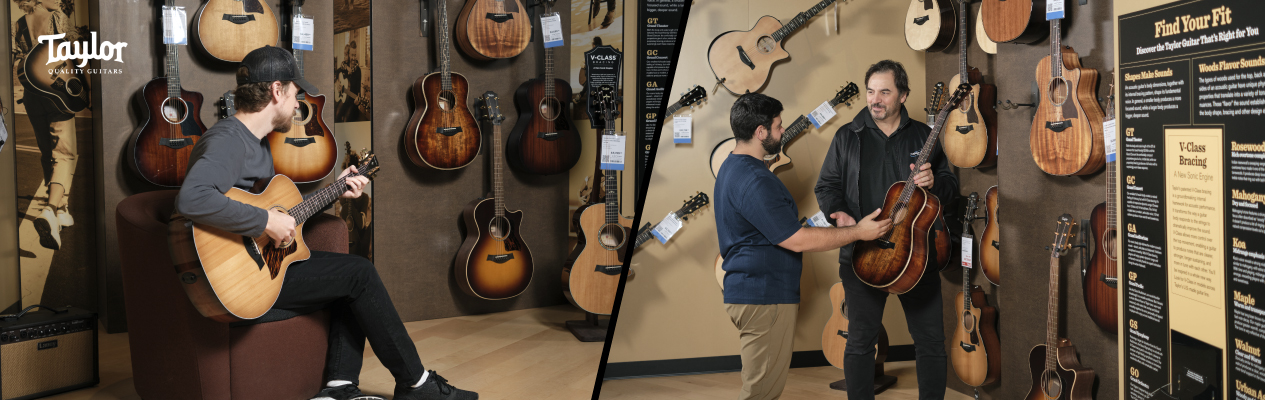 Taylor Guitars Room at Cosmo Music