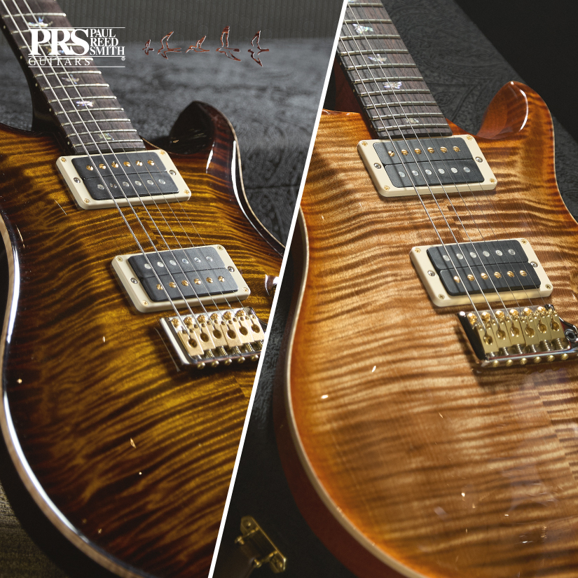 PRS Wood Library Custom 24 Guitars Flame Wood Tops at Cosmo Music